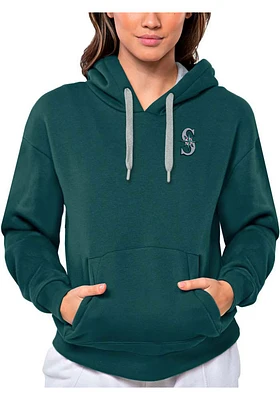 Antigua Seattle Mariners Womens Teal Victory Hooded Sweatshirt