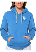 Antigua Tampa Bay Rays Womens Blue Victory Hooded Sweatshirt