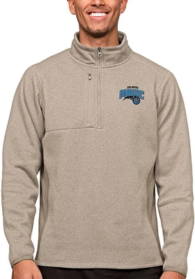 Antigua Orlando Magic Mens Oatmeal Course Long Sleeve Qtr Zip Pullover