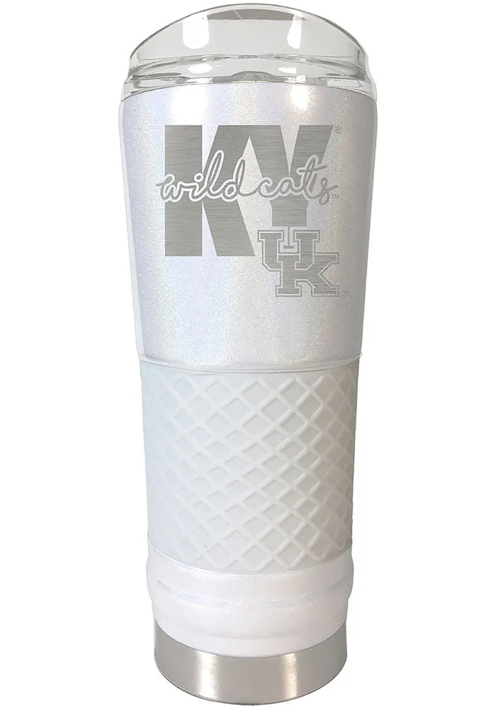 Kentucky Wildcats 24 oz Opal Stainless Steel Tumbler - White