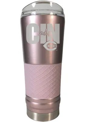 Cincinnati Reds 24 oz Rose Stainless Steel Tumbler - Pink