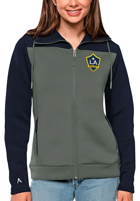 Antigua LA Galaxy Womens Navy Blue Protect Long Sleeve Full Zip Jacket