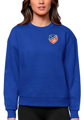Antigua FC Cincinnati Womens Blue Victory Crew Sweatshirt