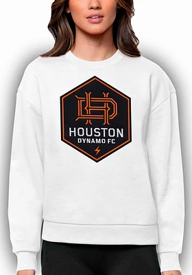 Antigua Houston Dynamo Womens Full Front Victory Crew Sweatshirt