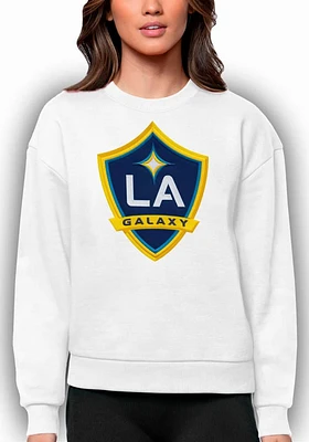 Antigua LA Galaxy Womens Full Front Victory Crew Sweatshirt