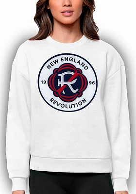 Antigua New England Revolution Womens Full Front Victory Crew Sweatshirt