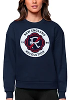 Antigua New England Revolution Womens Navy Blue Full Front Victory Crew Sweatshirt