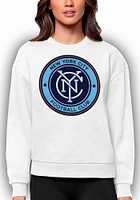 Antigua New York City FC Womens Full Front Victory Crew Sweatshirt