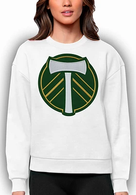 Antigua Portland Timbers Womens Full Front Victory Crew Sweatshirt