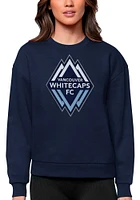Antigua Vancouver Whitecaps FC Womens Navy Blue Full Front Victory Crew Sweatshirt