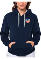 Antigua FC Cincinnati Womens Navy Blue Victory Hooded Sweatshirt