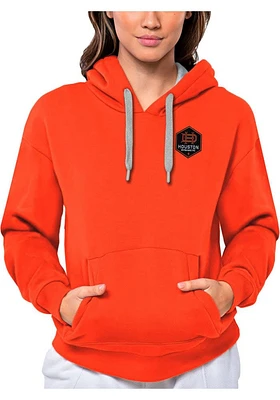 Antigua Houston Dynamo Womens Orange Victory Hooded Sweatshirt