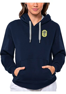 Antigua Nashville SC Womens Navy Blue Victory Hooded Sweatshirt