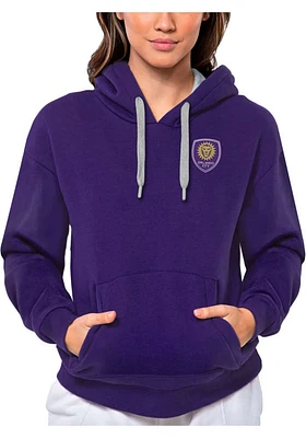 Antigua Orlando City SC Womens Purple Victory Hooded Sweatshirt