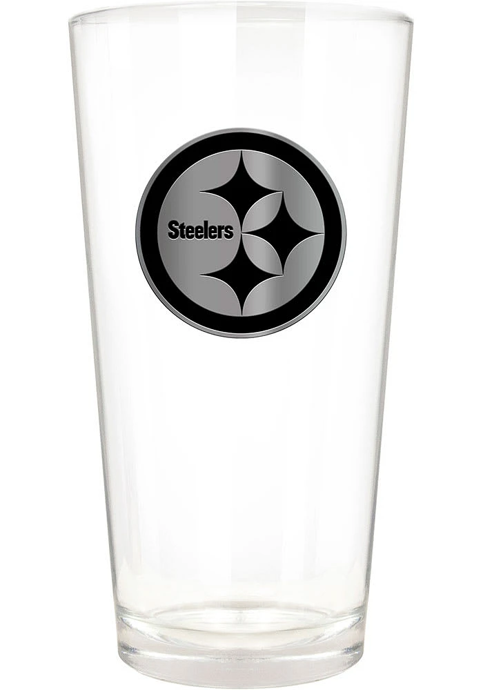 Pittsburgh Steelers 16oz Stealth Logo Pint Glass - Black