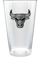 Chicago Bulls 16oz Stealth Metal Emblem Pint Glass - Grey