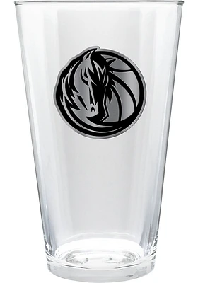 Dallas Mavericks 16oz Stealth Metal Emblem Pint Glass - Grey