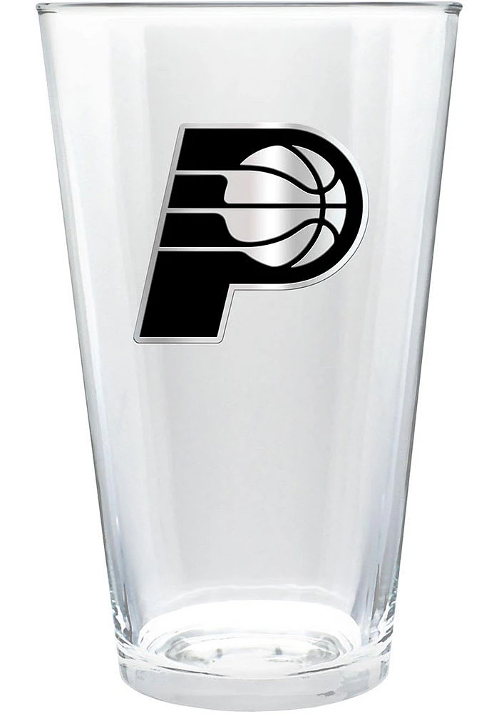 Indiana Pacers 16oz Stealth Metal Emblem Pint Glass - Grey