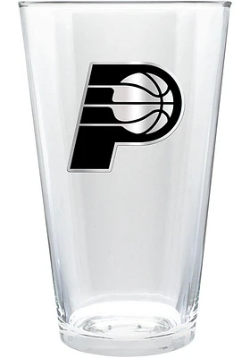 Indiana Pacers 16oz Stealth Metal Emblem Pint Glass - Grey