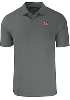 Cutter and Buck Cincinnati Bengals Mens Charcoal Forge Short Sleeve Polo