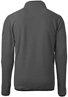 Cutter and Buck Cincinnati Bengals Mens Grey Cascade Sherpa Long Sleeve Qtr Zip Pullover