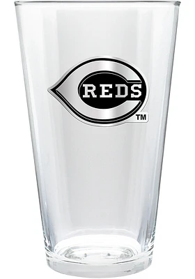 Cincinnati Reds 16oz Metal Emblem Pint Glass