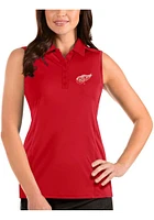 Antigua Detroit Red Wings Womens Sleeveless Tribute Polo Shirt