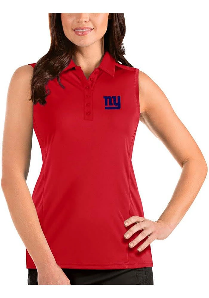 Antigua New York Giants Womens Sleeveless Tribute Polo Shirt