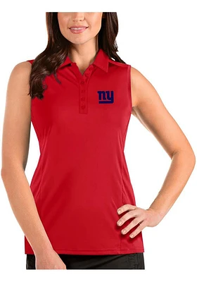 Antigua New York Giants Womens Sleeveless Tribute Polo Shirt