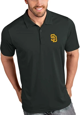 Antigua San Diego Padres Mens Grey Tribute Short Sleeve Polo