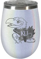 Kansas Jayhawks 10oz Opal Team Logo Stainless Steel Stemless - White