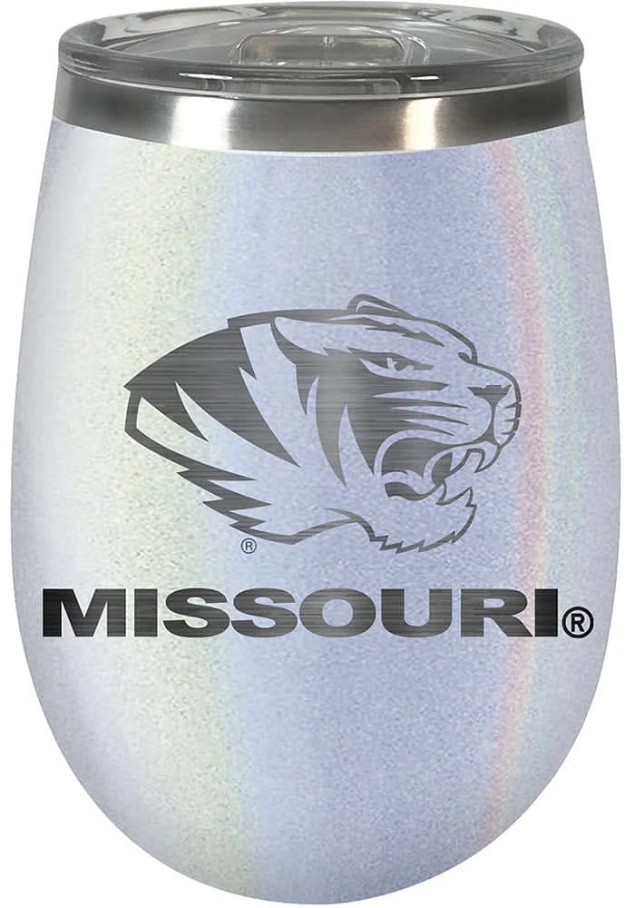 Missouri Tigers 10oz Opal Script Logo Stainless Steel Stemless