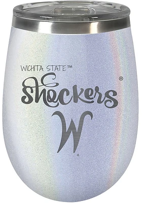Wichita State Shockers 10oz Opal Script Logo Stainless Steel Stemless