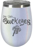Ohio State Buckeyes 10oz Opal Script Logo Stainless Steel Stemless - White