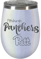 Pitt Panthers 10oz Opal Script Logo Stainless Steel Stemless