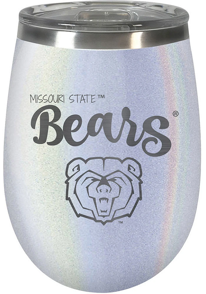 Missouri State Bears 10oz Opal Script Logo Stainless Steel Stemless