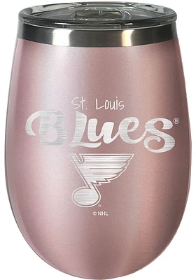 St Louis Blues 10oz Rose Stemless Wine Stainless Steel Stemless