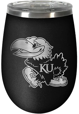 Kansas Jayhawks 10oz Stealth Stemless Wine Stainless Steel Stemless