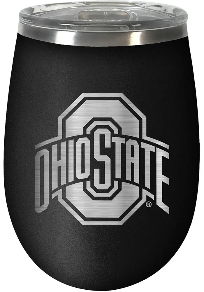 Ohio State Buckeyes 10oz Stealth Stemless Wine Stainless Steel Stemless