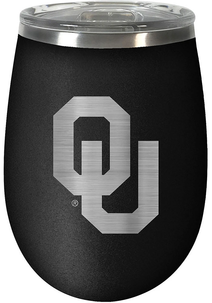 Oklahoma Sooners 10oz Stealth Stemless Wine Stainless Steel Stemless