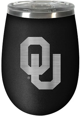Oklahoma Sooners 10oz Stealth Stemless Wine Stainless Steel Stemless
