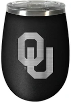 Oklahoma Sooners 10oz Stealth Stemless Wine Stainless Steel Stemless