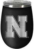 Nebraska Cornhuskers 10oz Stealth Stemless Wine Stainless Steel Stemless
