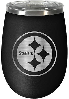 Pittsburgh Steelers 10oz Stealth Stemless Wine Stainless Steel Stemless - Black