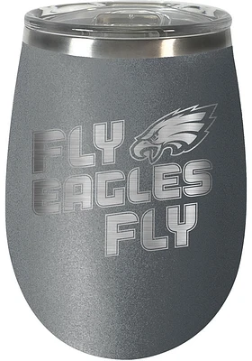 Philadelphia Eagles 10oz Rally Cry BLUSH Stainless Steel Stemless - Grey