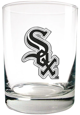 Chicago White Sox 14oz Emblem Rock Glass - Black