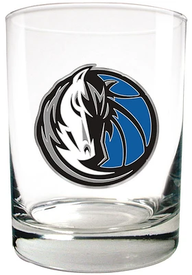 Dallas Mavericks 14oz Emblem Rock Glass - Blue