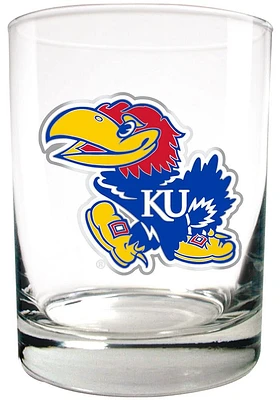 Kansas Jayhawks 14oz Emblem Rock Glass