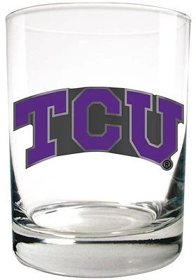 TCU Horned Frogs 14oz Emblem Rock Glass