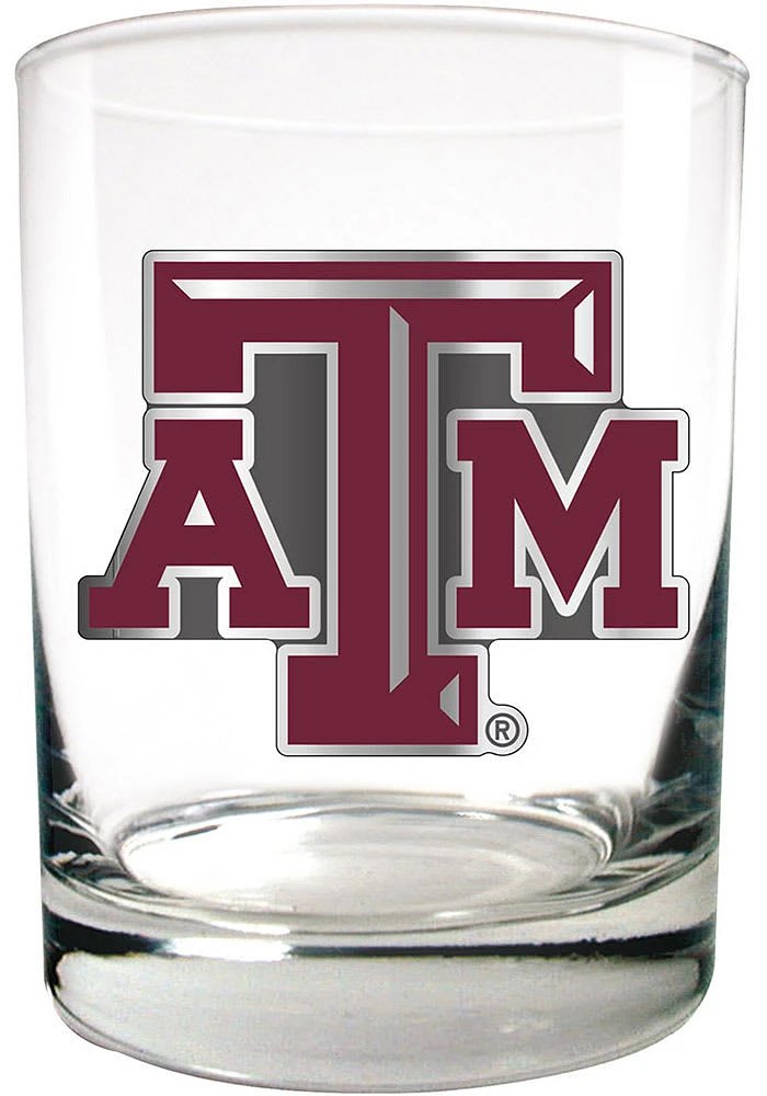 Texas A&M Aggies 14oz Emblem Rock Glass - Maroon